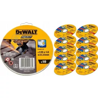   DEWALT vágókorong 125x1,00x22,2mm FASTCUT nagy teljesítményű! (DT43972-QZ)
10-db acél dobozos kiszerelés
