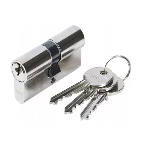 Cilinder zárbetét 3-kulcs 30x30 ABUS - E45N, FOGAZOTT kulcsos