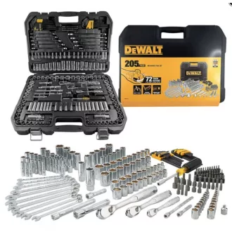   DEWALT Dugókulcs készlet METRIKUS, DWMT81534-1 - 205 részes (3/8"-1/2"+ kulcsok és bitfejek, kombinált kivitel)