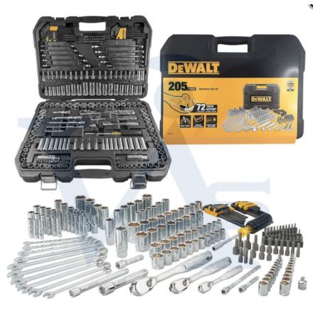 DEWALT Dugókulcs készlet METRIKUS, DWMT81534-1 - 205 részes (3/8"-1/2"+ kulcsok és bitfejek, kombinált kivitel)