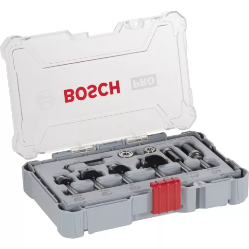 BOSCH profil és élmaró-készlet   6-rész - PRO (6mm szár) kofferes