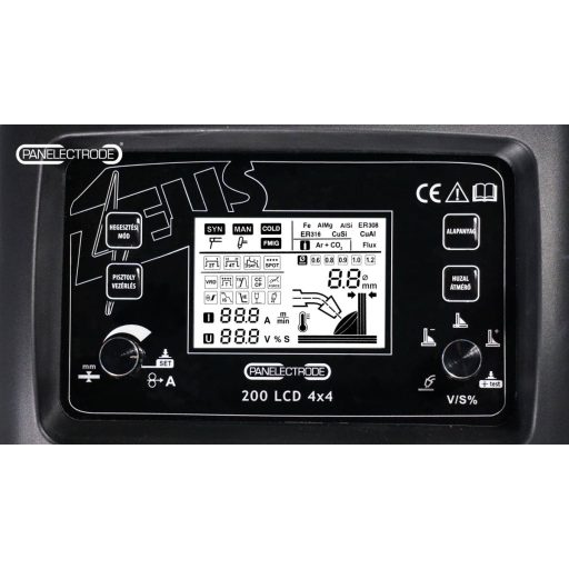 Panelectrode ZEUS 200 LCD-SYN (4x4) inverteres hegesztőgép