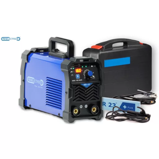 Hegesztő inverter MMA-160 160A MAX - PANELECTRODE (kábelszett + koffer)