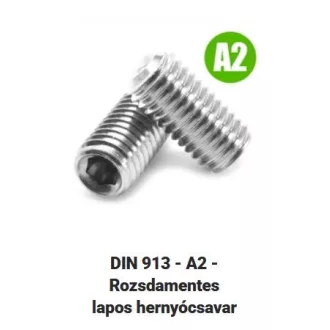   Hernyócsavar BKNY-A2 DIN913 LAP M-12x12mm  - LAPOSVÉGŰ, INOX (rozsdamentes)
