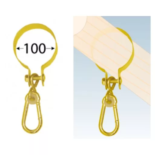 Hintahorog + karabíner 100mm MHO  - N°8857 KEREK BILINCSSEL!!