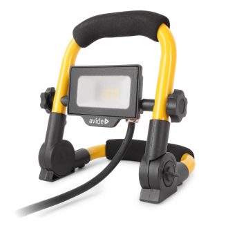   Hordozható reflektor   10w. AVIDE 230V  - Hálózati SMD LED - ALUMÍNIUM SLIM, ARFSFLCW (1000 lumen) IP65