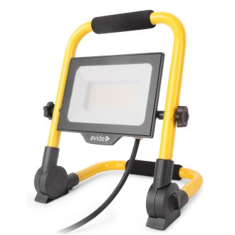   Hordozható reflektor   50w. AVIDE 230V  - Hálózati SMD LED - ALUMÍNIUM SLIM, ABLRSFLCW (1000 lumen) IP65