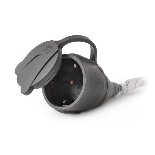 Hosszabbító 10fm Gumi szigetelt FEKETE - ENTAC ESEC44G-10 (3x1,5mm2)