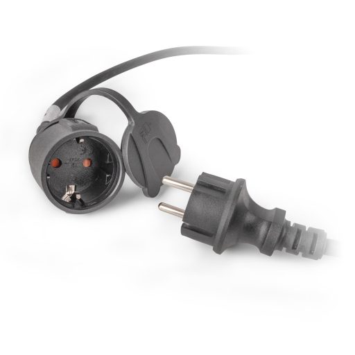 Hosszabbító 10fm Gumi szigetelt FEKETE - ENTAC ESEC44G-10 (3x1,5mm2)