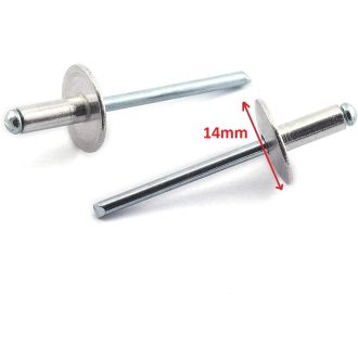   Húzószegecs ASL 4,8x14 Alu-Acél-peremes  - 14mm DSU NAGYPEREMŰ