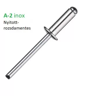   Húzószegecs-A2 IIT 3,2x08 INOX-INOX  - RIVCO nyitott félgömbfej ROZSDAMENTES