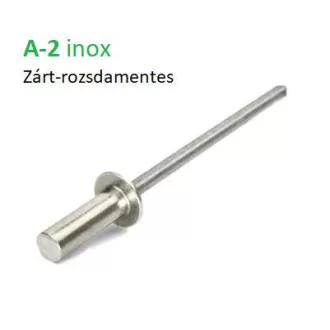   Húzószegecs-A2 ILF 4,8x16 INOX-INOX  - RIVCO zárt-fejes ROZSDAMENTES