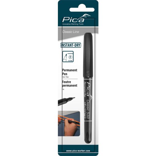 PICA jelölő Filc 533/46 - CLASSIC_FEKETE (0,7mm hegy)