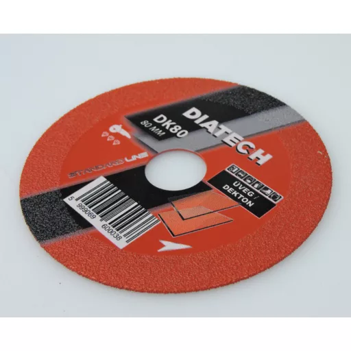 DIATECH üvegvágó és csiszolótárcsa DK  80      80x22,2x16,0mm (Galván bevonatú tárcsa)