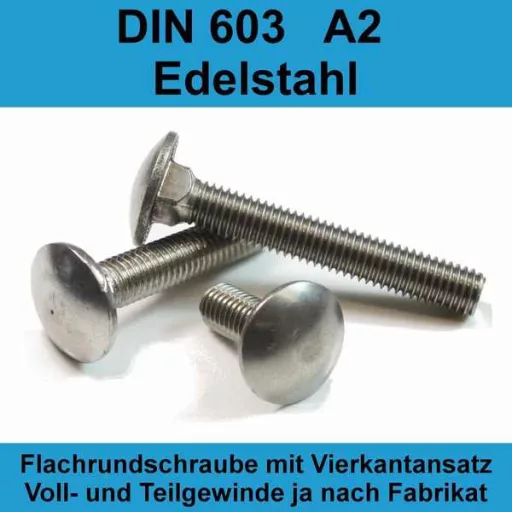 Csavar kapupánt-A2 DIN603 M  8x  45  - INOX ROZSDAMENTES