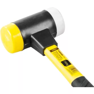   Kalapács-műanyag 50mm sörétes STR-PRO  - Fehér-Sárga - gumi/műanyag betéttel