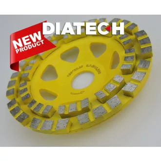   DIATECH gyémánt csiszolótányér CCW-ECO 125x22,2x5,5mm - SÁRGA Turbo szegmenses (Beton, márvány, gránit)