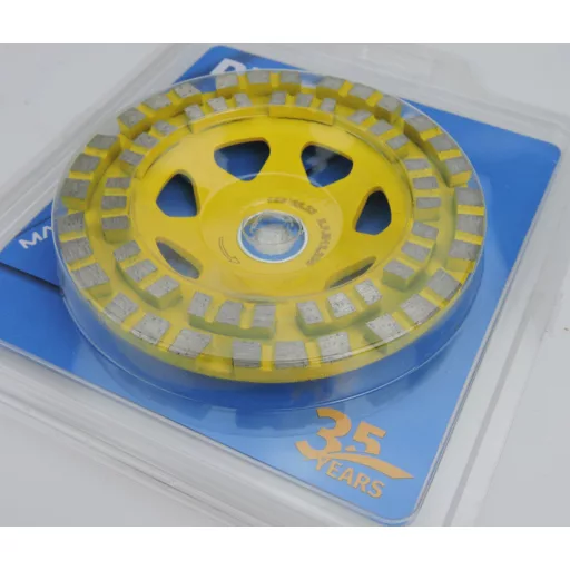DIATECH gyémánt csiszolótányér CCW-ECO 125x22,2x5,5mm - SÁRGA Turbo szegmenses (Beton, márvány, gránit)
