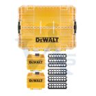 DEWALT Bitfej tárolószertiment doboz DT70803-QZ - TOUGH CASE+, Vékony (közepes + kis tartozékos tárolók)