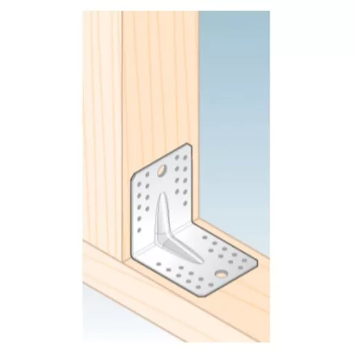 Szegezőlemez-SAROK   70x  70x  55x2,5mm  - INOX ERŐSÍTETT (rozsdamentes)
