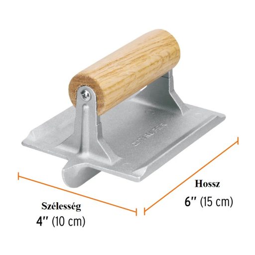 Kőműves kanál 150x100mm Dilatációs szegélykihúzó - TRUPER (fa-nyelű)