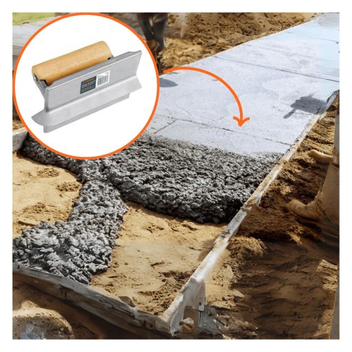 Kőműves kanál 150x100mm Dilatációs szegélykihúzó - TRUPER (fa-nyelű)