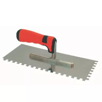   BAUTOOL simító 280x130mm 4,0mm Fogazott - Német-PROFI, Soft-nyél, INOX (rozsdamentes)