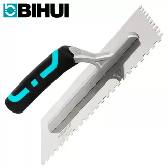  BIHUI simító 280x120mm   8,0mm Fogazott - PROFI, Soft-nyél, INOX (rozsdamentes)