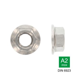   Anya-A2 DIN6923 PEREMES HLF M-16,0mm  - Recés (talpas) hatlapú INOX