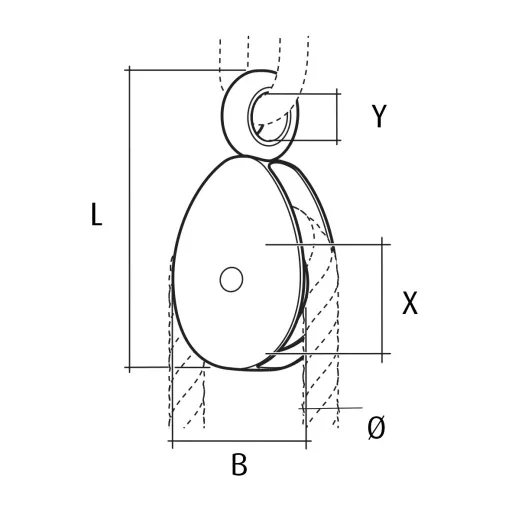 Kötél csiga szimpla   6mm Cona Cord  - N°588306  (100kg)
