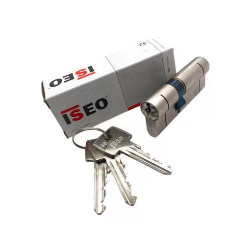 Aszimm. cill.zárb. 3-kulcs ISEO F6  40x55  - KRÓM, FOGAZOTT (vészfunkció +  MABISZ 6 besorolás)