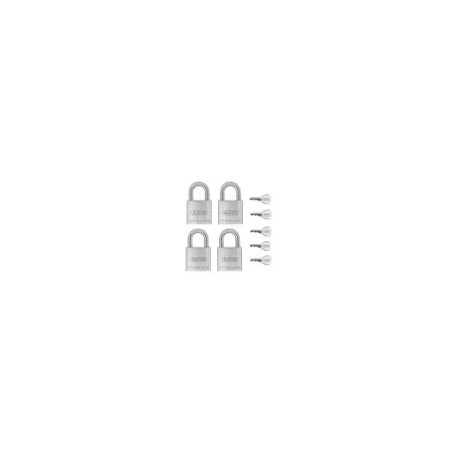 Lakat 40mm azonos zárlatú ABUS - TITALIUM  727TI/40  "QUADS"   (4db lakat- 5db kulcs)