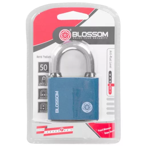 Lakat 50mm  biztonsági BLOSSOM - BC29 (Rozsdaálló-Felfeszítés és Levágás elleni védelemmel)