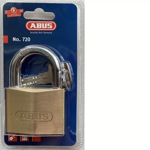 Lakat 60mm ABUS 720 EC75 fúrt kulcsos lakat  (2 db laponmart kulcs) -336522-