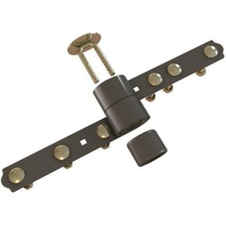   Lakatpánt 220mm Erősített  acél TOKOZ UZ220 - Kétszárnyú ajtóra, kapura, garázsajtóra (kódkártyás)