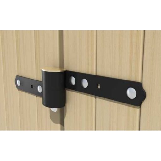 Lakatpánt 220mm Erősített  acél TOKOZ UZ220 - Kétszárnyú ajtóra, kapura, garázsajtóra (kódkártyás)