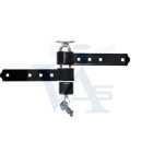 Lakatpánt 220mm Erősített  acél TOKOZ UZ220 - Kétszárnyú ajtóra, kapura, garázsajtóra (kódkártyás)