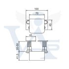 Lakatpánt biztonsági erősített LOB  - BARNA  N°krz-3p (prawe-jobbos)