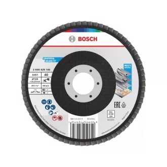  BOSCH lamellás csiszolókorong X451-125mm P  40 - MULTI-Material EGYENES (fém-fa megmunkálására)