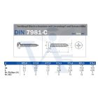 Lemezcsavar ÖNMETSZŐ-DF 2,9x    6,5mm  - D-fej Horg.(Zn) DIN7981/C