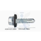 Lemezcsavar ÖNFÚRÓ-HLF 4,8x  19,0mm  - HATL.-FEJ DIN7504/K  EPDM Alátéttel