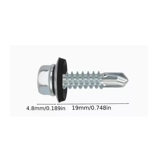 Lemezcsavar ÖNFÚRÓ-HLF 4,8x  19,0mm  - HATL.-FEJ DIN7504/K  EPDM Alátéttel