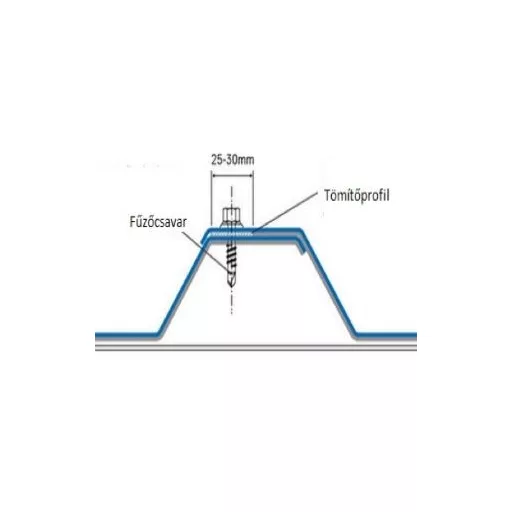 Lemezcsavar ÖNFÚRÓ-HLF 4,8x  19,0mm  - HATL.-FEJ DIN7504/K Horg.(Zn) FŰZŐCSAVAR (lemez átfedéshez)