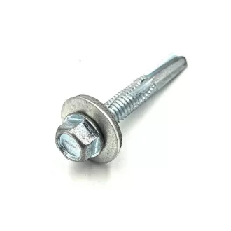   Lemezcsavar ÖNFÚRÓ-HLF 5,5x  38,0mm/12  - HATL.-FEJ NAGY-fúrásteljesítményű EPDM alátétes