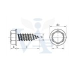 Lemezcsavar ÖNMETSZŐ-HLF 4,8x  25,0mm  - HATL.-FEJ DIN6928