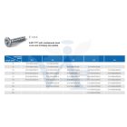 Lemezcsavar ÖNMETSZŐ-SF MŰANYAGBA 4,0x  10,0mm  - SÜLLYESZTETT-FEJ