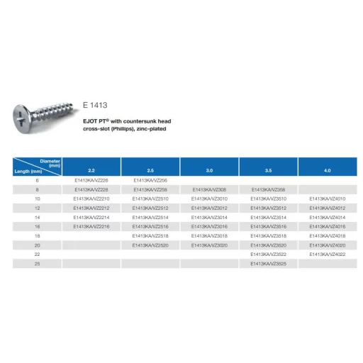 Lemezcsavar ÖNMETSZŐ-SF MŰANYAGBA 4,0x  20,0mm  - SÜLLYESZTETT-FEJ