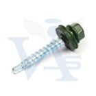 Lemezcsavar RAL 4,8x 19,0mm  EPDM RAL6020  - ÖNFÚRÓ-FÉM HATL. DIN7504/K. (krómzöld)