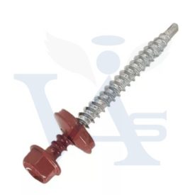   Lemezcsavar RAL 4,8x 19,0mm EPDM RAL3009  - ÖNFÚRÓ-FÉM HATL. DIN7504/K (oxid vörös)