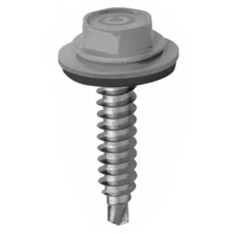   Lemezcsavar RAL 4,8x 19,0mm EPDM RAL7035  - ÖNFÚRÓ-FÉM HATL. DIN7504/K (világosszürke)